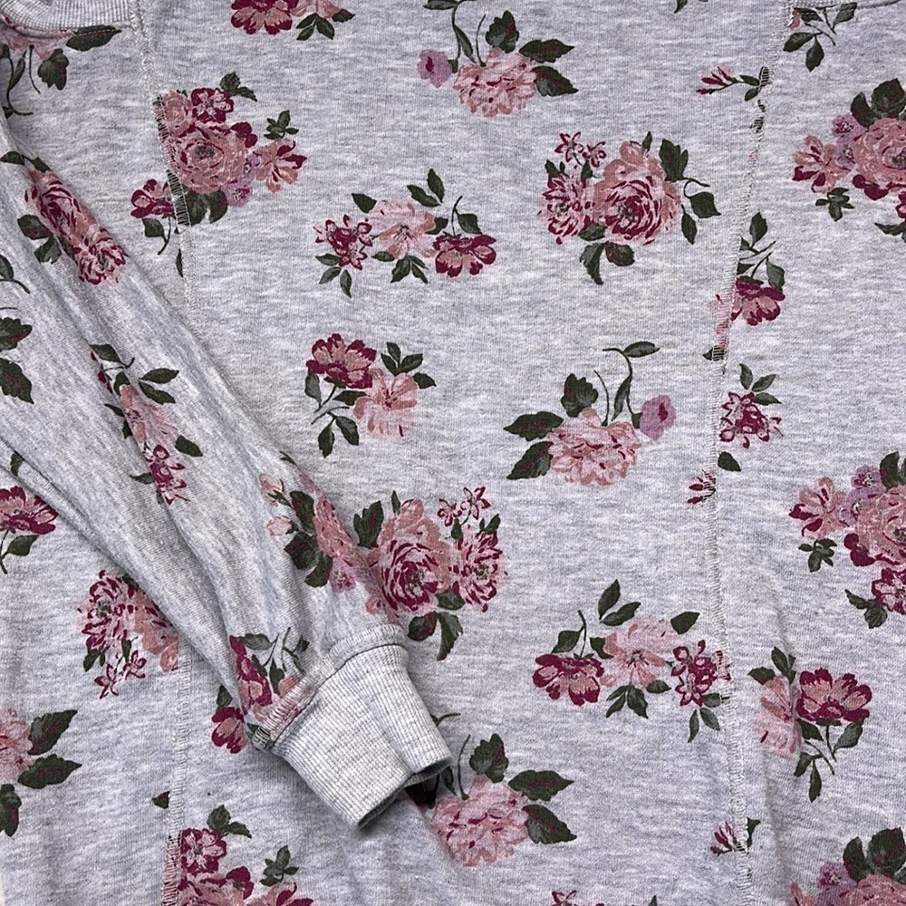 Ultra Flirt Shoulder Cutout Rose Floral Pleated Sweater Women Size Small - Picture 7 of 7